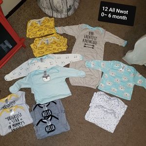 0-6mt Lot of 12 sleep sack/nightgown. Never worn.